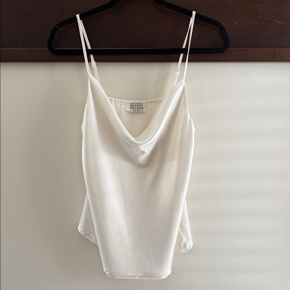 Brunette The Label Cream Cowl Neck Camisole